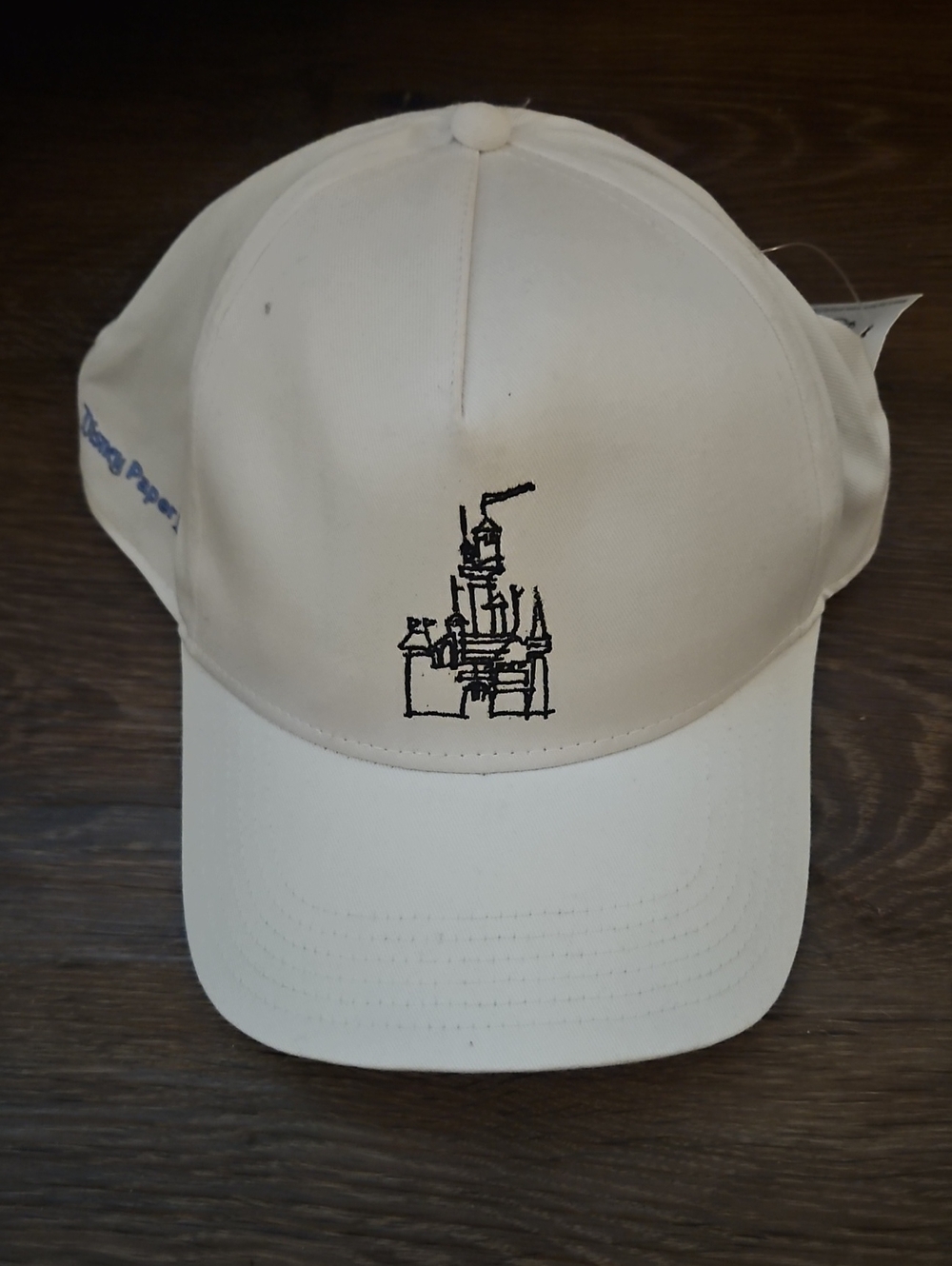 Disney White Cap with Black 'Magic Kingsom Castle' Embroidery